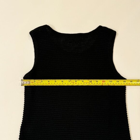 Truworths - Open Knit Sleeveless Top with Tribal Beaded Hemline in Black - Picture 8 of 9